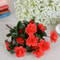 Outdoor Fall Artificial Red Azalea, Bushes UV Resistant Flowers for Garden Decor