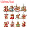 Wooden Gingerbread Man Xmas Tree Hanging Ornaments, Christmas Decor for Home Party New Year Gifts