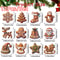 Wooden Gingerbread Man Xmas Tree Hanging Ornaments, Christmas Decor for Home Party New Year Gifts