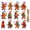 Christmas Gingerbread Man Ornaments Wooden Hanging Pendants For Xmas Tree Kids Home Decoration New 6
