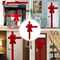 Christmas Front Door Decoration Hanging Bow Knot Big Bow Imitation Linen Ribbon For New Year Xmas F 3