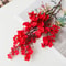 Artificial Sakura Flower Silk Petal, New Year Front Door Decoration Hanging Bow, Imitation Linen Ribbon Big Bow Material