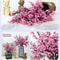 Artificial Sakura Flower Silk Petal, New Year Front Door Decoration Hanging Bow, Imitation Linen Ribbon Big Bow Material