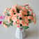 Artificial Mini Roses Flower Bouquet for Home, Office, Wedding Party Decor, Fake Flowers, Ornament, Desktop Decoration