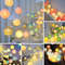 Colorful Cotton Garland LED Balls, Christmas String Lights for Home Decoration, Wedding Fairy Bedroom Decor
