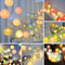 Colorful Cotton Garland LED Balls, Christmas String Lights for Home Decoration, Wedding Fairy Bedroom Decor