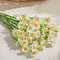 Silk Artificial Daisy Flowers White Daisy Fake Flower Bouquet For Party Table Decoration DIY Home W 5