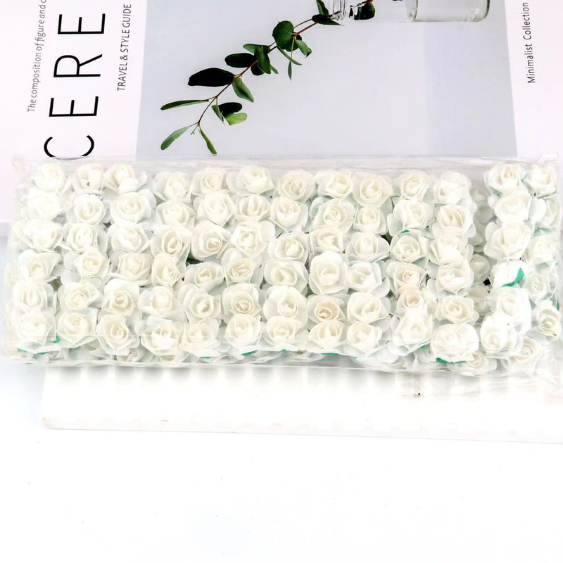 Artificial Mini Paper Rose Bouquet for Wedding Scrapbooking Party Decoration Cheap Artificial Rose Flowers