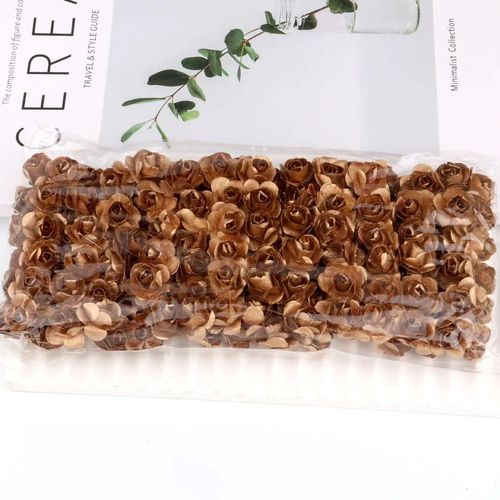 Artificial Mini Paper Rose Bouquet for Wedding Scrapbooking Party Decoration Cheap Artificial Rose Flowers