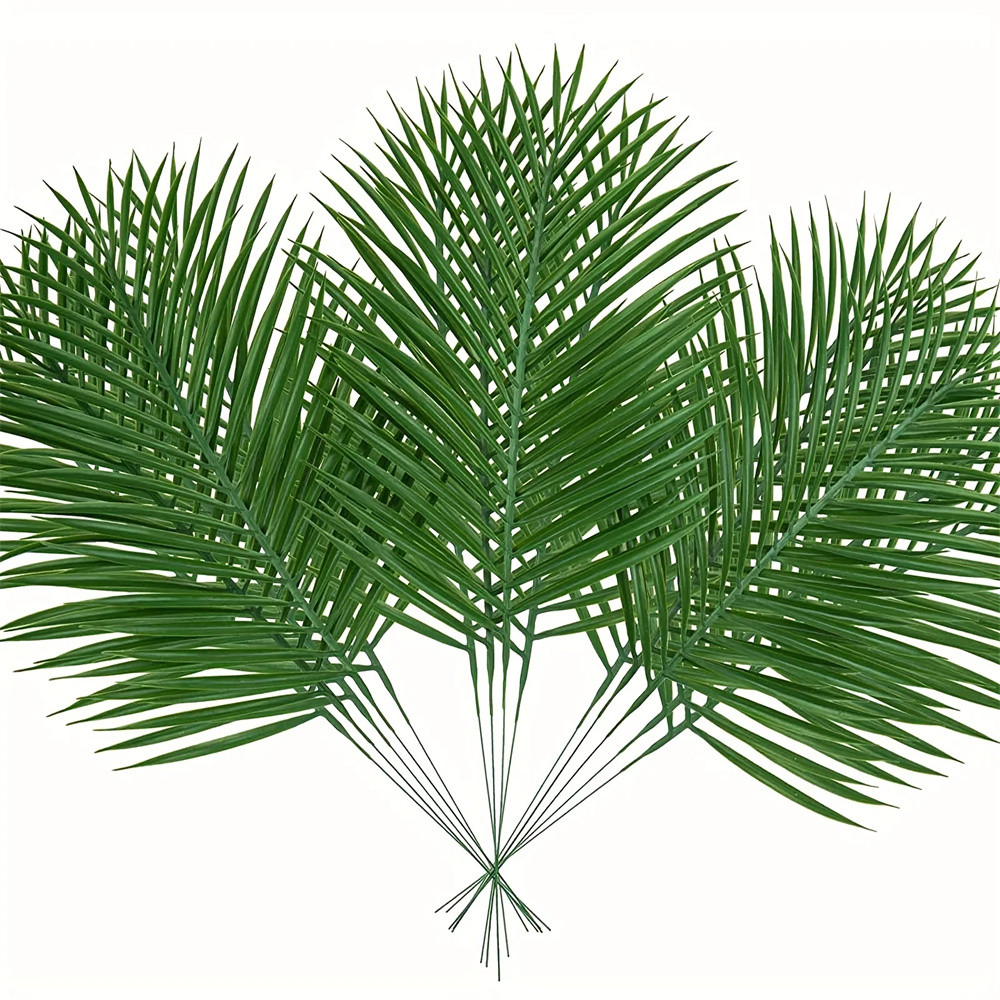 Artificial Plant Tropical Palm Leaves For Summer Hawaiian Jungle Party Wedding Garden Decor 0