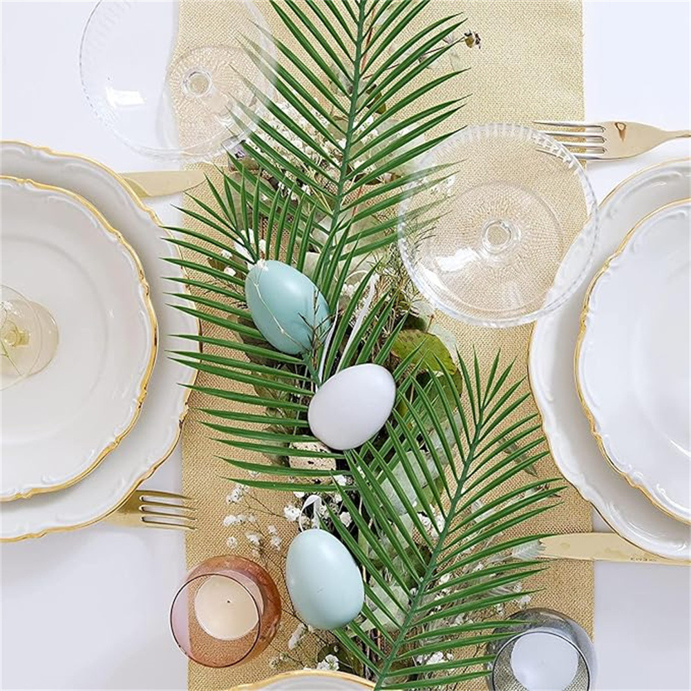 Artificial Plant Tropical Palm Leaves For Summer Hawaiian Jungle Party Wedding Garden Decor 1