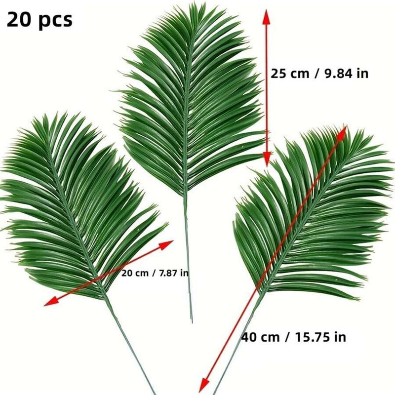 Artificial Plant Tropical Palm Leaves For Summer Hawaiian Jungle Party Wedding Garden Decor 5