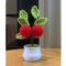 Handwoven Mini Potted Flower Rose Office Desktop Woolen Thread Ornamental Plant For Home Decor 9