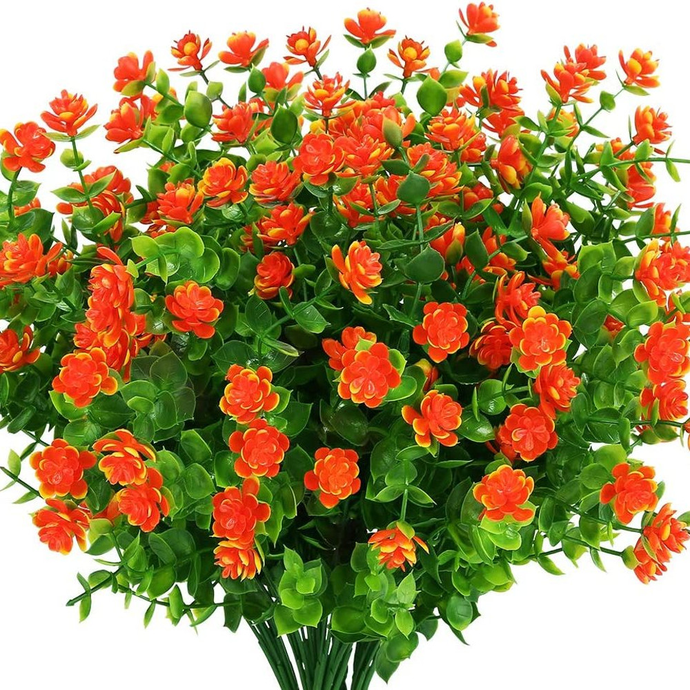 Bundles Artificial Plants Fake Boston Ferns Bushes Faux Shrubs Greenery For Home Garden Outdoor UV 7