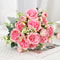 Artificial Flowers Pink White Rose Bouquet, Silk Rose Flower, Home Garden Decoration Wedding Roses, Fake Flowers