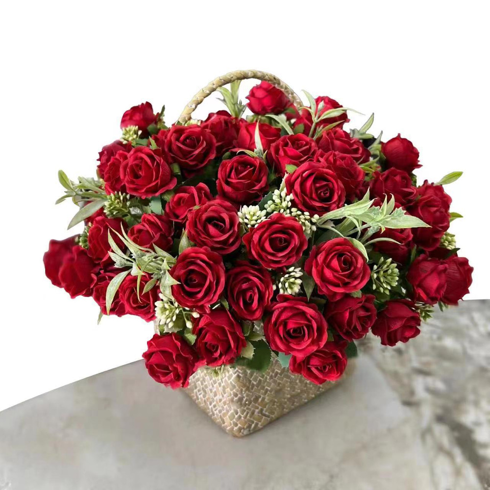 Rose Bouquet, Western Rose, Artificial Flowers, Wedding Decoration, Peonies, Fake Flowers, Soft Floral Arrangement