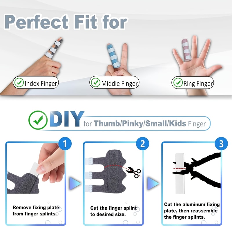 Trigger Finger Splint With Adjustable Fixing Belt Finger Straightener For Thumb Index Ring Pinky Mi 2