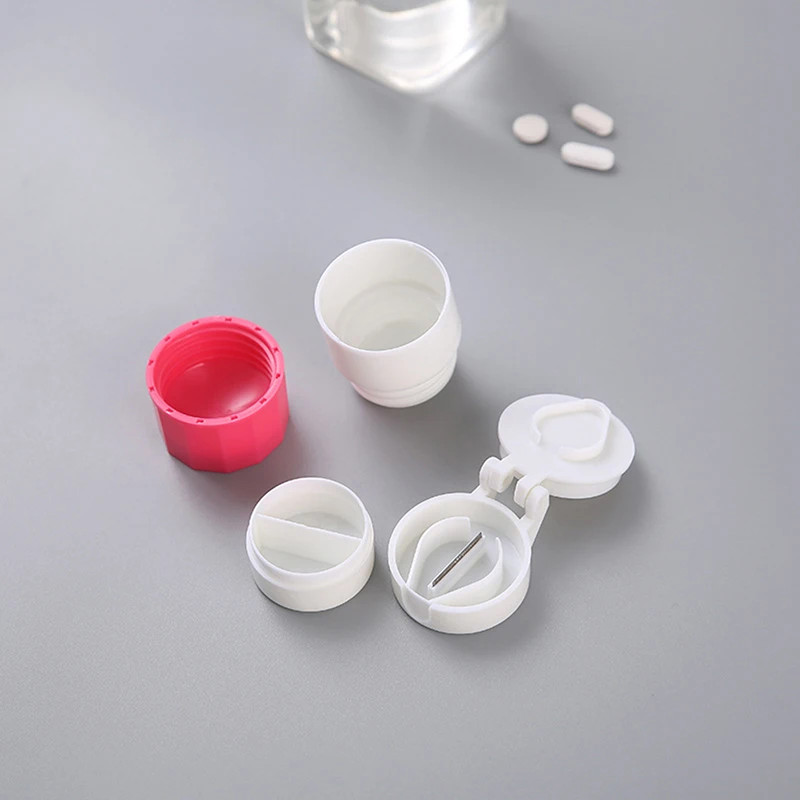 Portable Pill Case Medicine Box With Cutter And Storage Container Grinder For Pills And Powder Spli 5