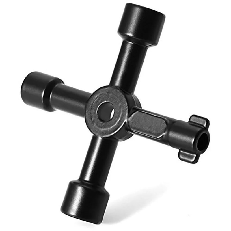 Universal Square Triangle Key For Gas Electrician Plumber Utility Cross Switch Wrench Radiator Trai 2