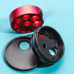 red dust extractor, attachment for impact drills, removes dust and debris, ideal for construction and diy project tool