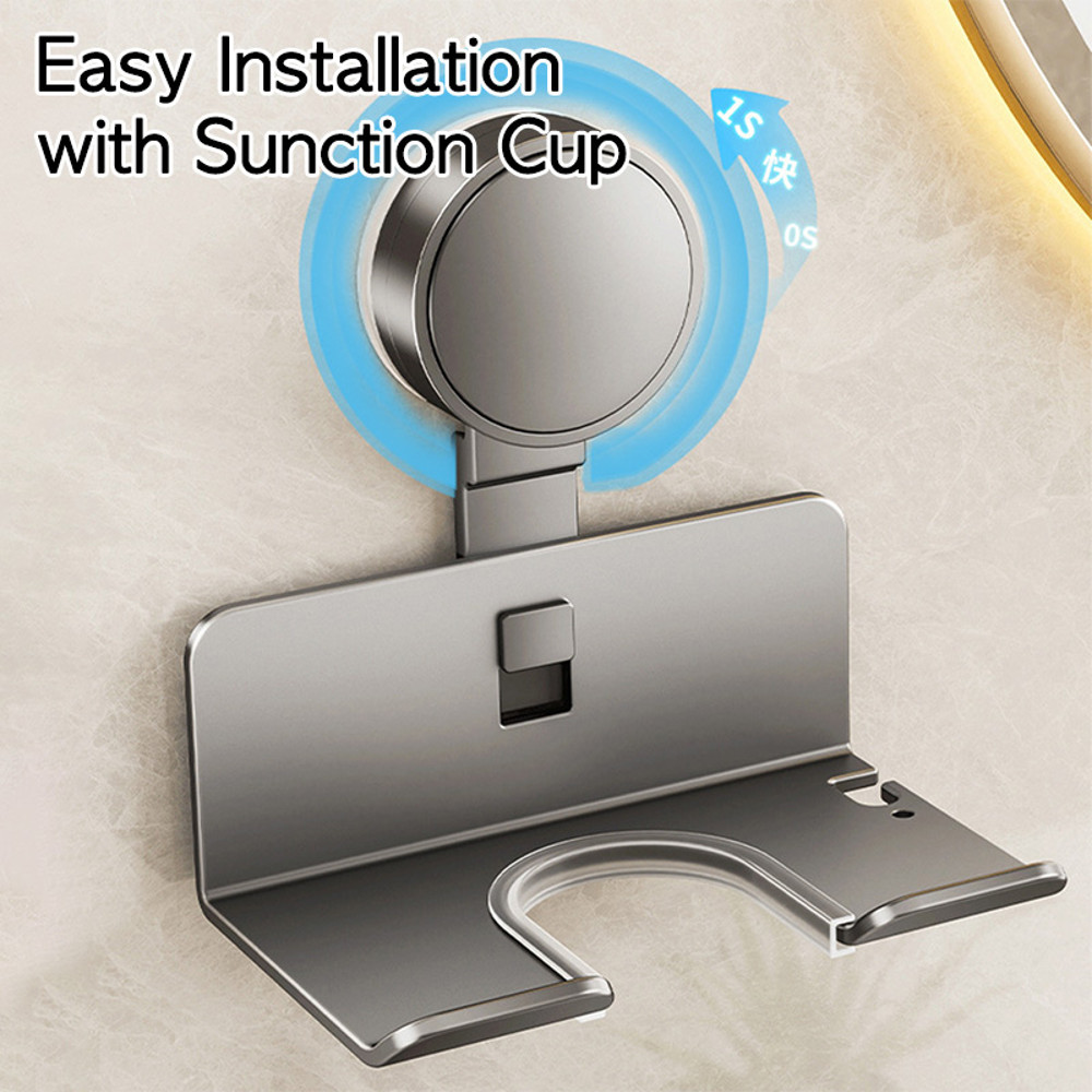 Suction Cup Hair Dryer Holder Wall Mounted Self Adhesive Cradle Stand For Dyson Hairdryer Bathroom 1