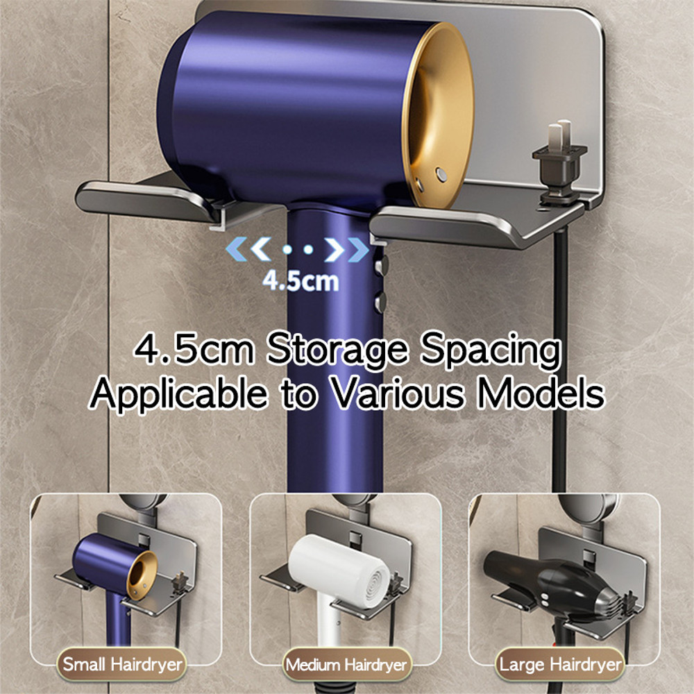 Suction Cup Hair Dryer Holder Wall Mounted Self Adhesive Cradle Stand For Dyson Hairdryer Bathroom 2
