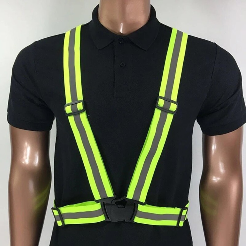 Reflective Elastic Vest For Outdoor Running Night Cycling Adjustable Safety Vest 2