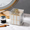 Transparent Acrylic Storage Box, Cotton Swab Container, Dust-Proof Makeup Removal Box