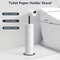 Stainless Steel Bathroom Toilet Paper Holder, Free Standing Tissue Roll Holder, Rustproof Paper Stand for Bathroom
