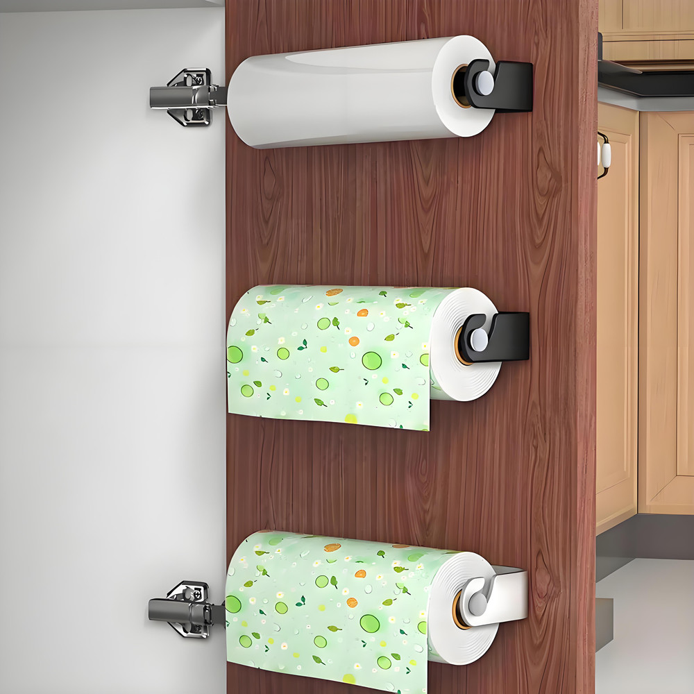 Kitchen Paper Towel Holder Wall Mount Tissue Hanger Toilet Roll Dispenser Cabinet Storage Napkin Ra 1