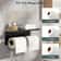 Stainless Steel Toilet Paper Holder, Double Roll Tissue Holder with Shelf for Bathroom, Wall Mounted Washroom Storage