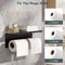 Stainless Steel Toilet Paper Holder, Double Roll Tissue Holder with Shelf for Bathroom, Wall Mounted Washroom Storage