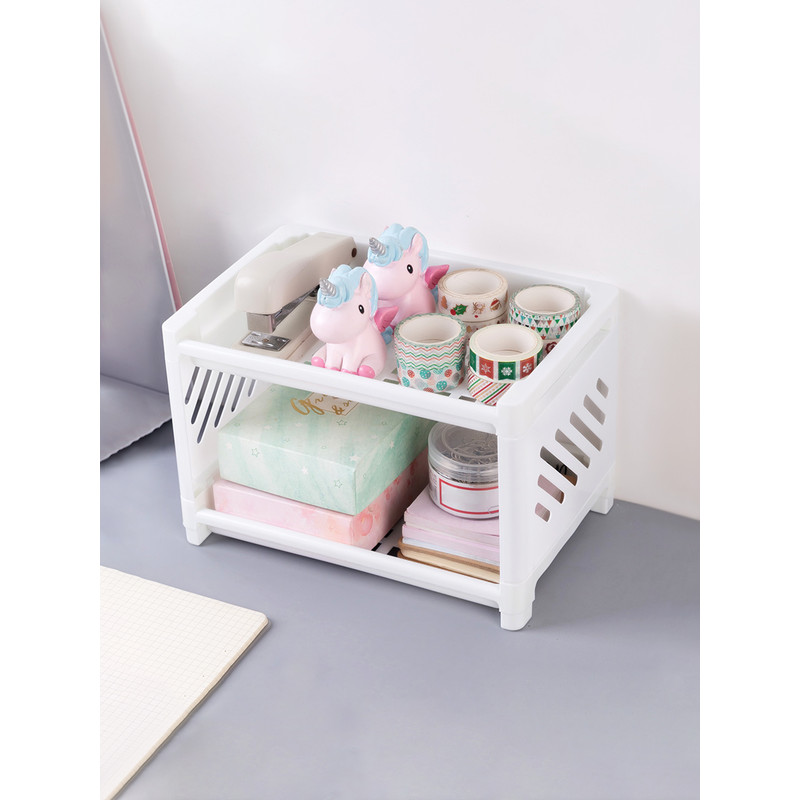 DoubleTriple Layered Desktop Storage Shelves For Office Stationery Cosmetics And Miscellaneous Item 0