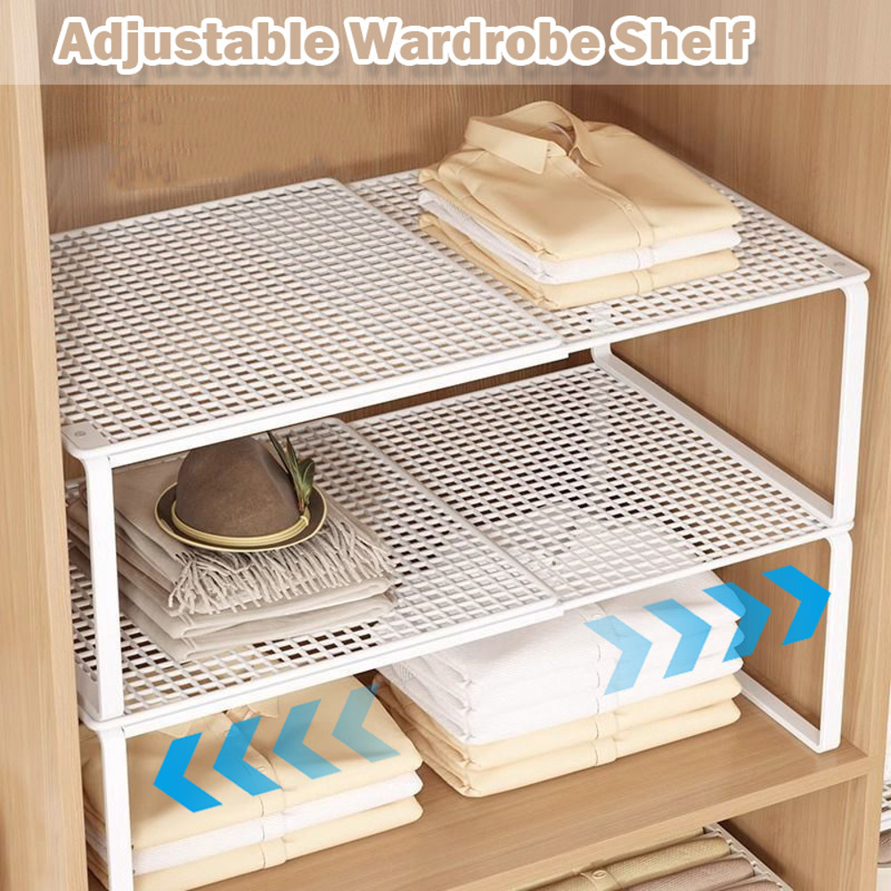 Stackable Shoe Cabinet Largecapacity Wardrobe Organizer Scalable Layered Partition Board Shelf 1