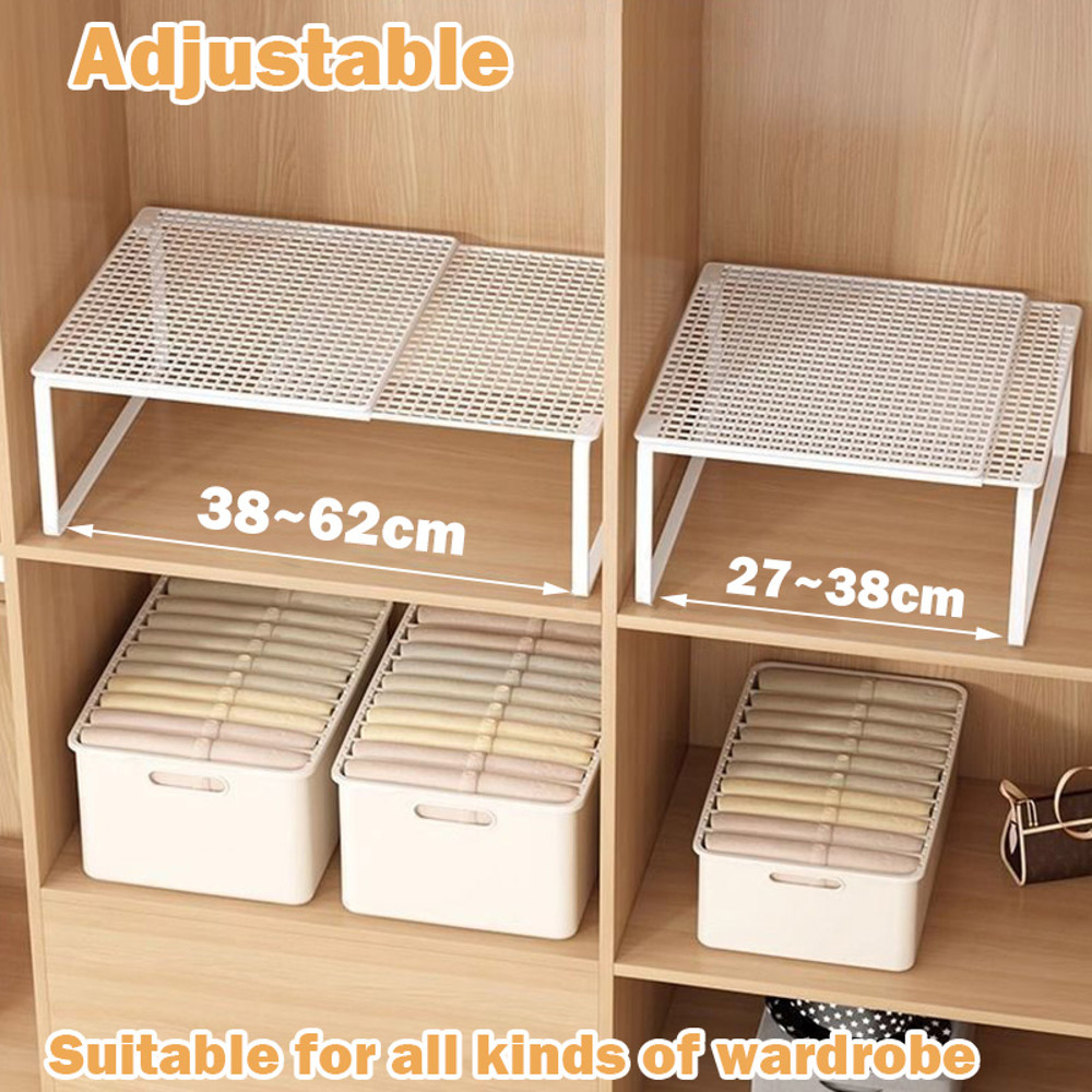 Stackable Shoe Cabinet Largecapacity Wardrobe Organizer Scalable Layered Partition Board Shelf 2