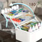 Three layer large capacity household medicine box, foldable toolbox multi functional storage box, art handicraft storage
