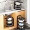Adjustable Kitchen Storage Shelves Multi Layer Cabinets Pot Racks Sink Organizers Space Saving And 2