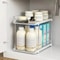 2Tier Pull Out Under Sink Storage Shelf MultiPurpose Organizer For Bathroom Cabinet Kitchen Pantry 1