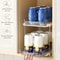 2Tier Pull Out Under Sink Storage Shelf MultiPurpose Organizer For Bathroom Cabinet Kitchen Pantry 2
