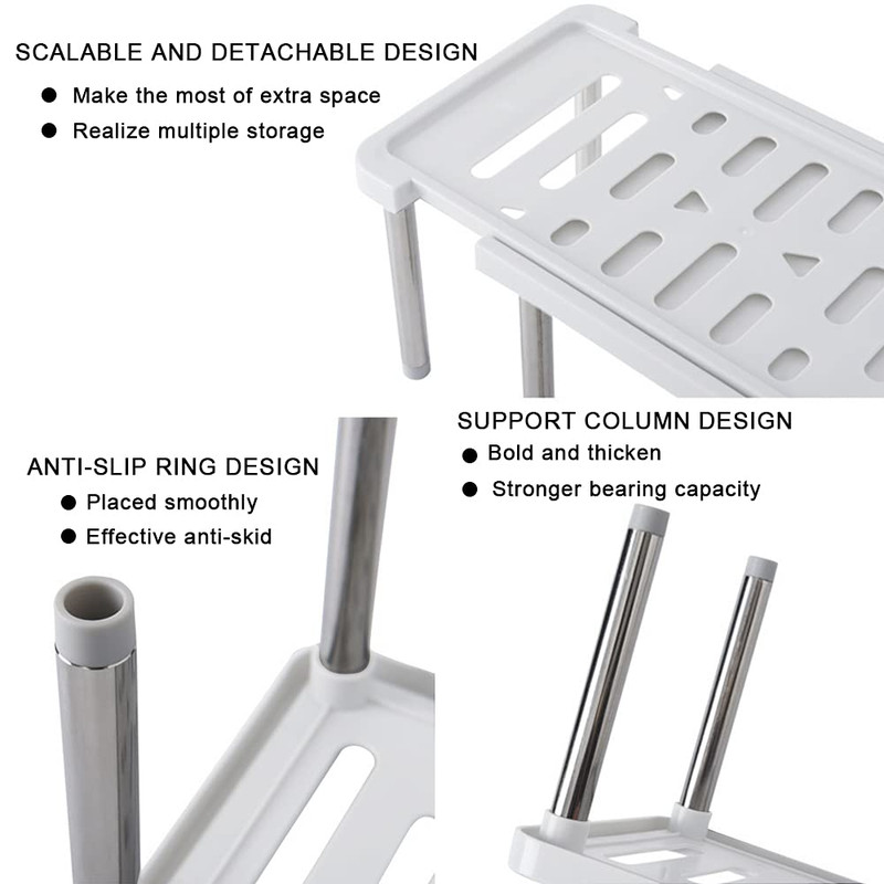 Retractable Storage Rack Kitchen Shelf Organizer For Cabinets Multifunctional Dish And Seasoning Bo 3