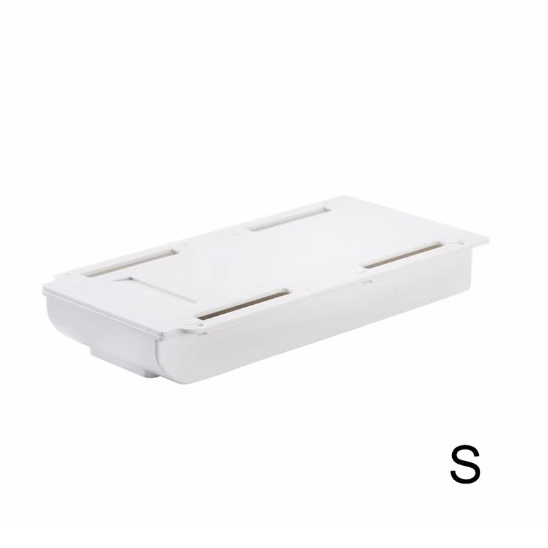 Self Stick Pencil Tray Desk Storage Rack Under Desk Organizer Box SelfAdhesive Drawer Stand For Hom 1