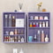 Multi-Layer Bathroom Organizer, No Drill Transparent Cosmetic Display Cabinet with Removable Shelves