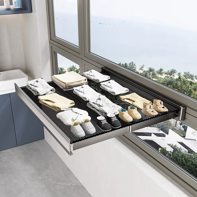 Foldable Clothes and Hat Rack with Hooks, Space-saving Storage Solution for Bathroom and Balcony