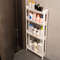 Behind The Door Storage Cabinet, Multi-layer Kitchen Storage Rack, Narrow Space Saving Trolley Cabinet for Bathroom