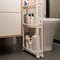 Behind The Door Storage Cabinet, Multi-layer Kitchen Storage Rack, Narrow Space Saving Trolley Cabinet for Bathroom