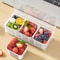 Set Of Food Storage Containers Transparent Square Compartments Vegetable Fruit Salad Condiment Boxe 5