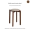 Dining Table Stool, Modern Simple Square Round Rubber Wood, Household Solid Wood Living Room Dining Room Stackable Seat