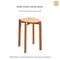 Dining Table Stool, Modern Simple Square Round Rubber Wood, Household Solid Wood Living Room Dining Room Stackable Seat