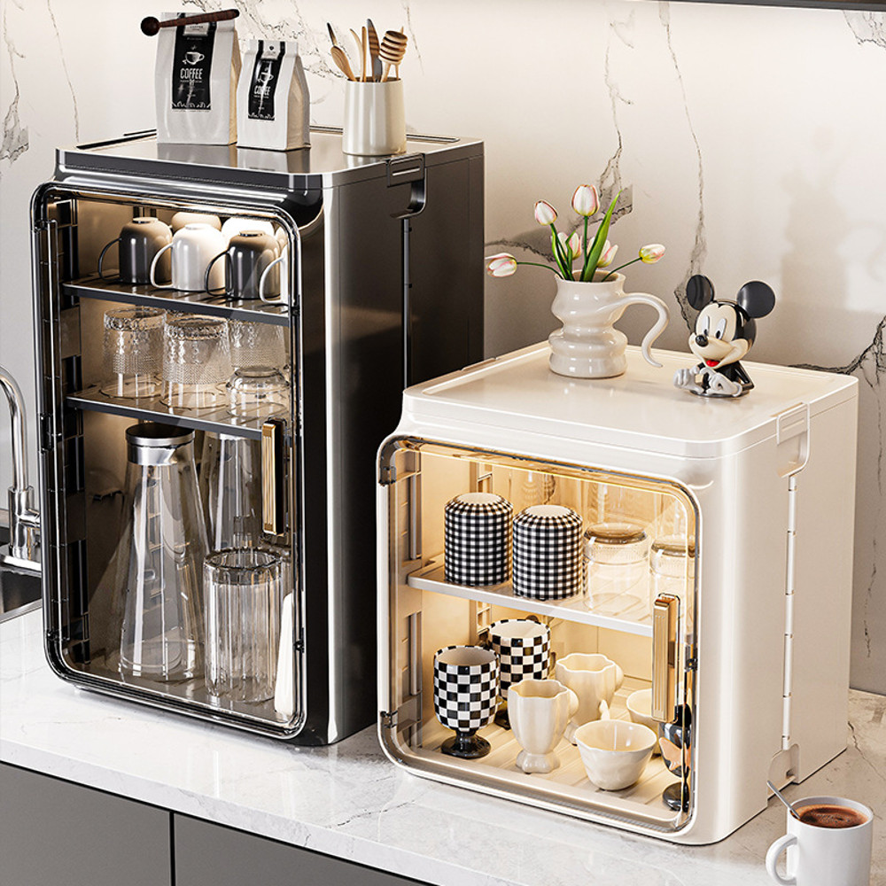 Water Cup Storage Rack Desktop Coffee Mug Organizer Household Dust Proof Tea Cup Holder Drip Cup Ho 2