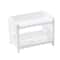 Minimalist Desktop Double Layer Storage Rack Household Bathroom Plastic Organizer Pure White Multif 5